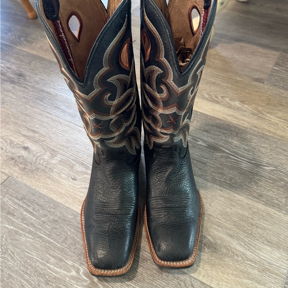 Twisted X Cowboy Boots Black Leather Square Toe